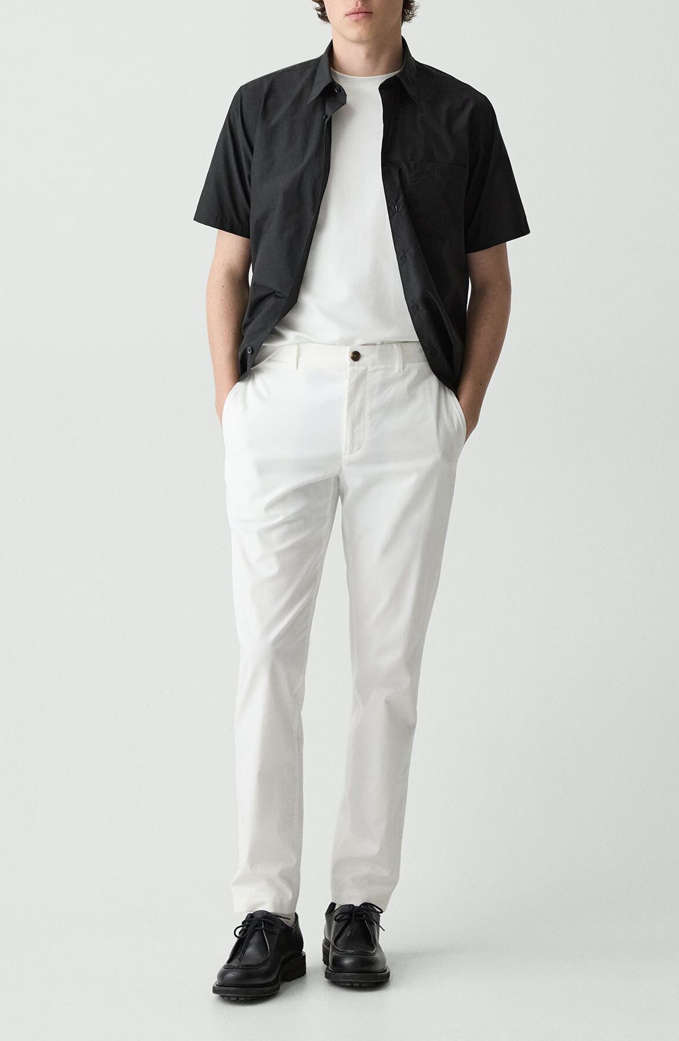 Theory Zaine Precision Ponte Knit Pants in White at Nordstrom - 4