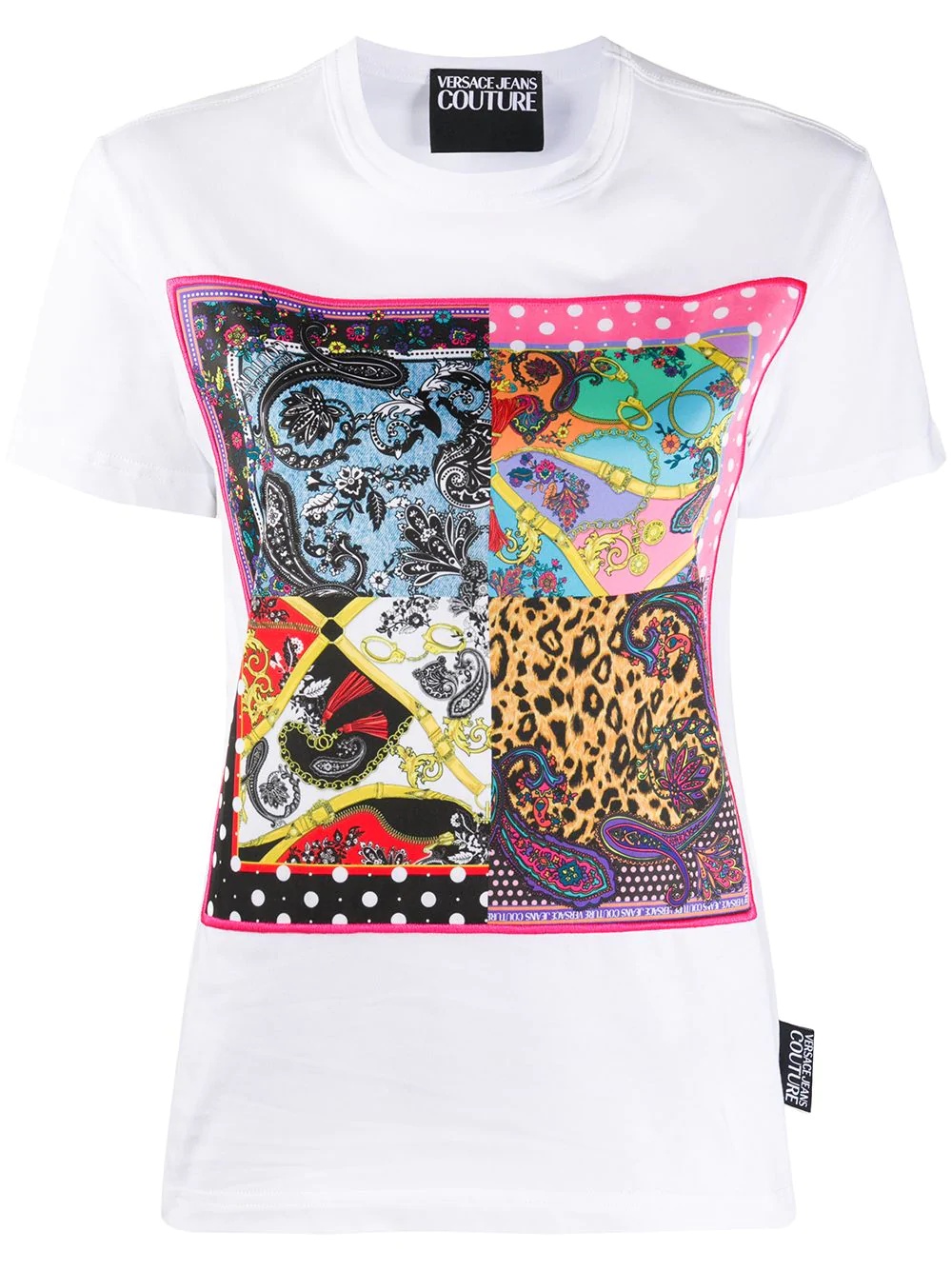 mixed print T-shirt  - 1