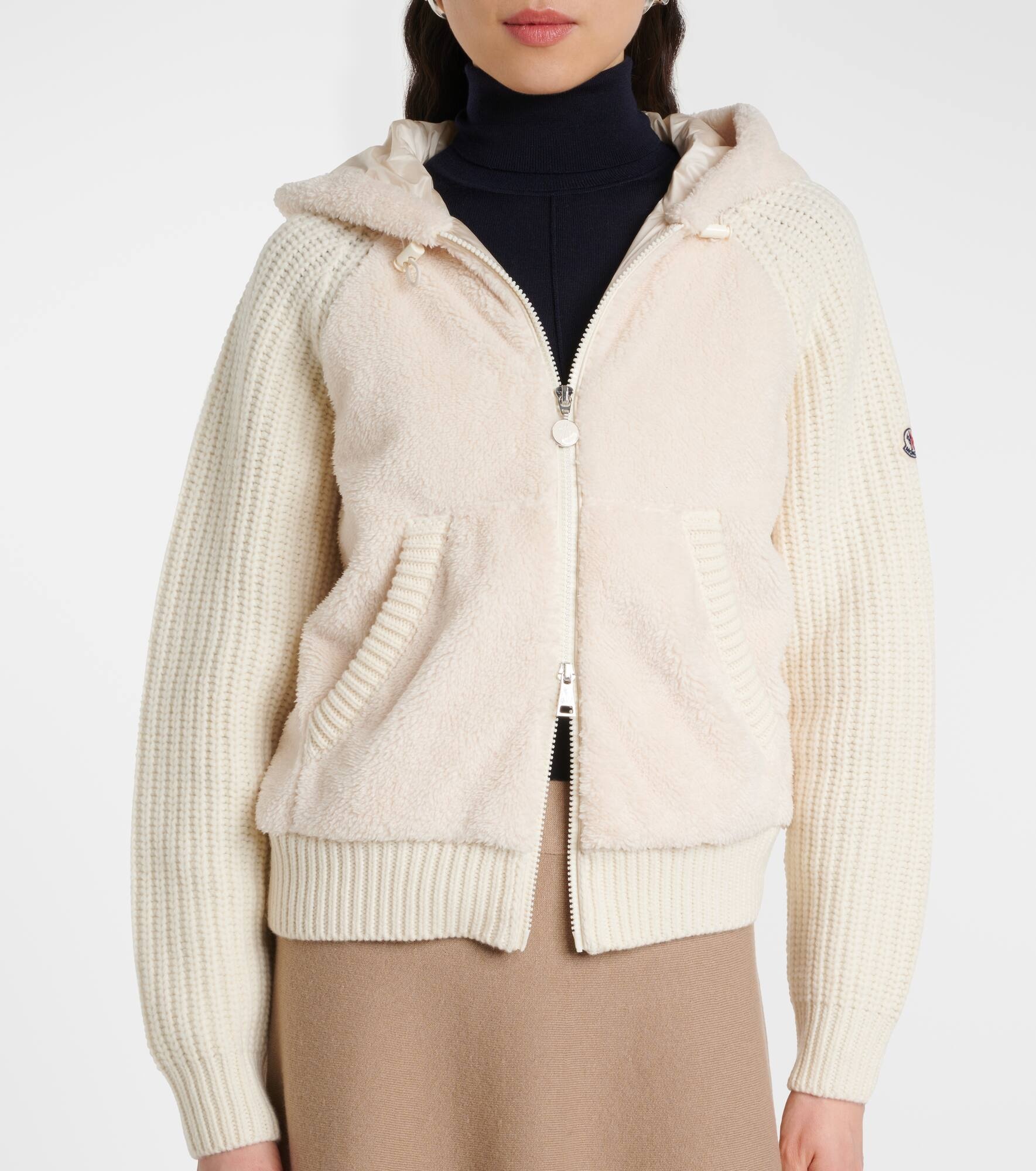 Wool and teddy cardigan - 4