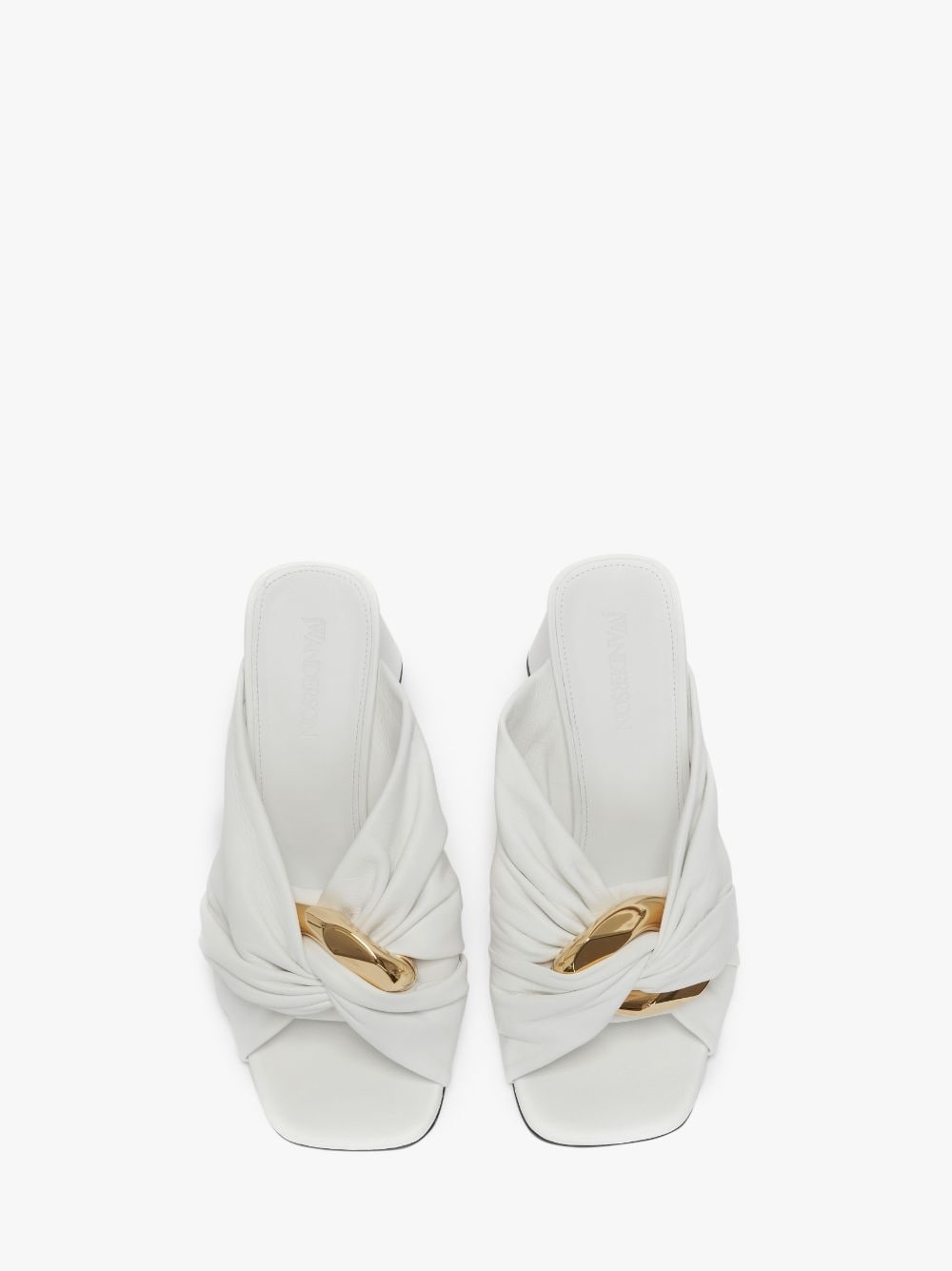 Chain Twist leather mules - 4