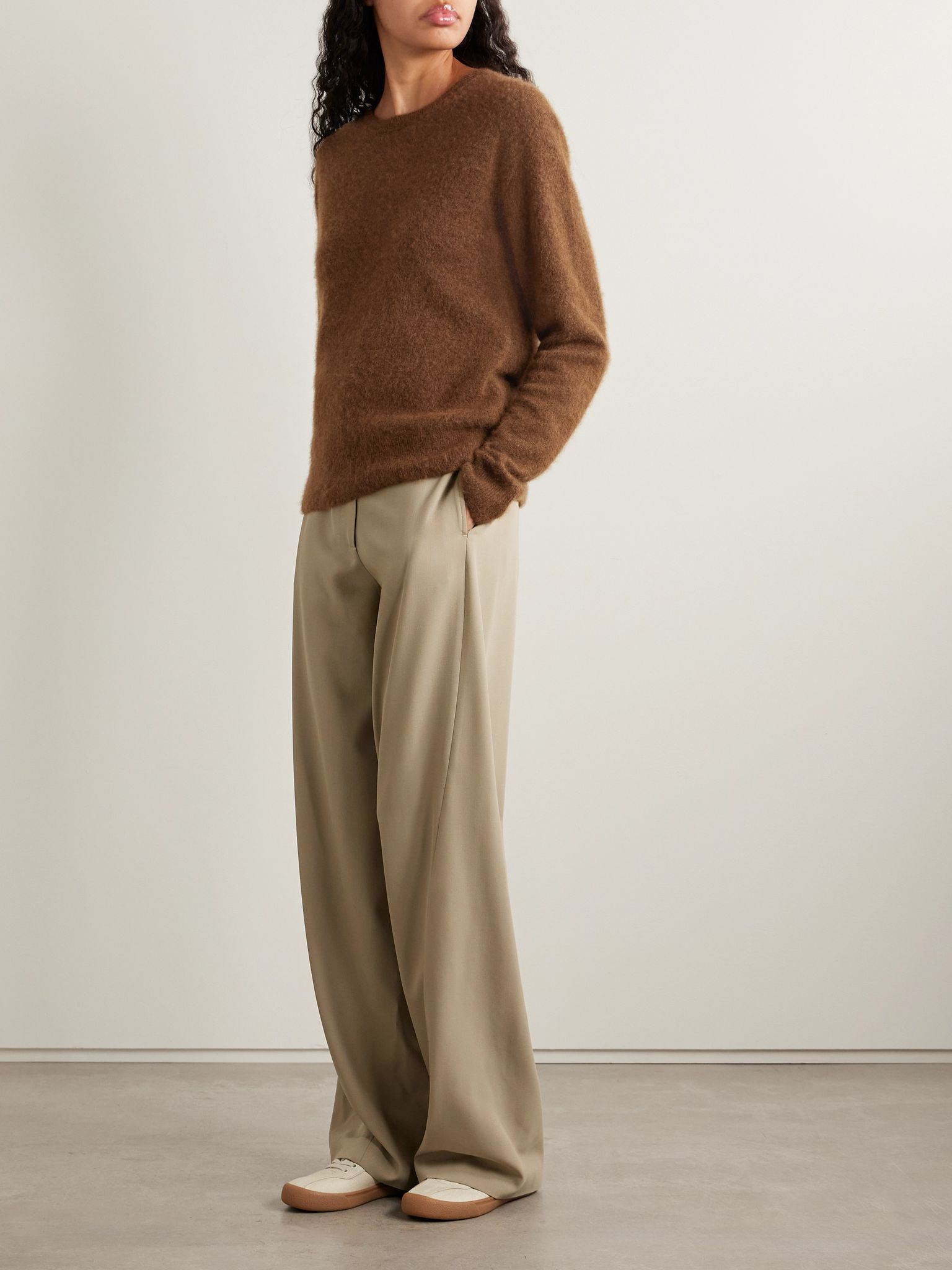 Lorynna cashmere and silk-blend sweater Light brown - 2