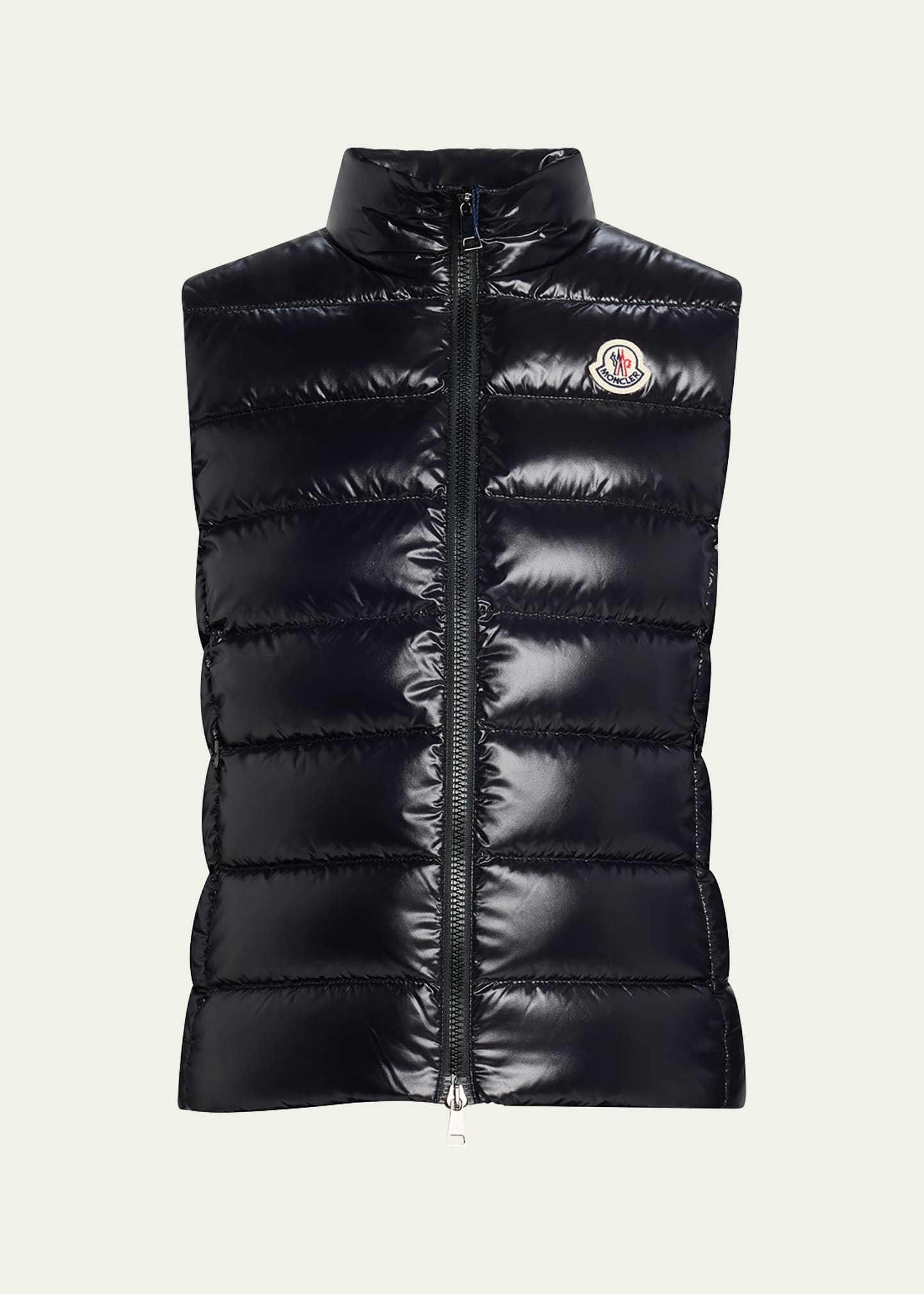 Ghany Shiny Quilted Puffer Vest - 1