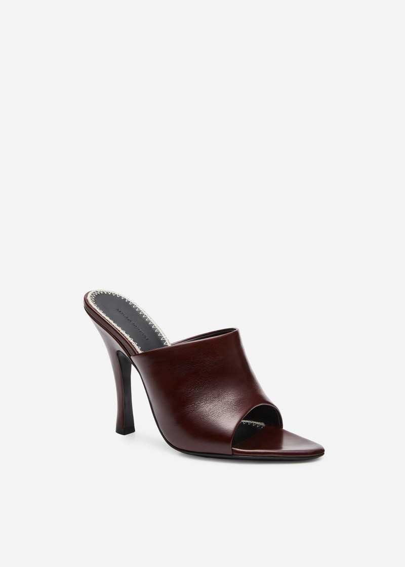 MAGDA BUTRYM High-heel mules in burgundy leather outlook
