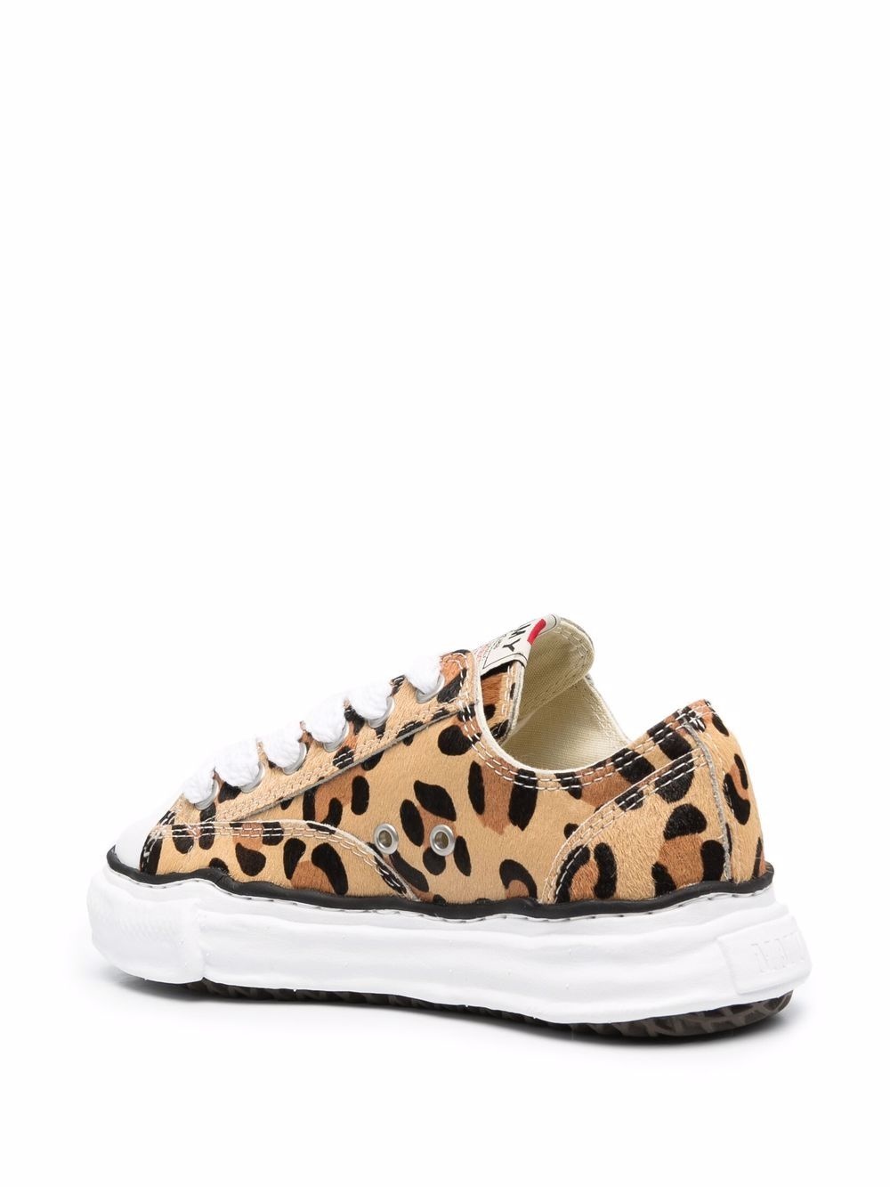 leopard-print lace-up sneakers - 3