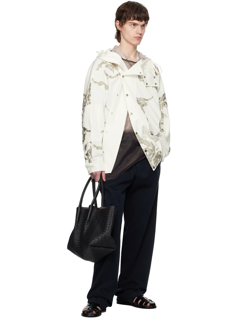 Dries Van Noten White Embroidered Patches Jacket outlook
