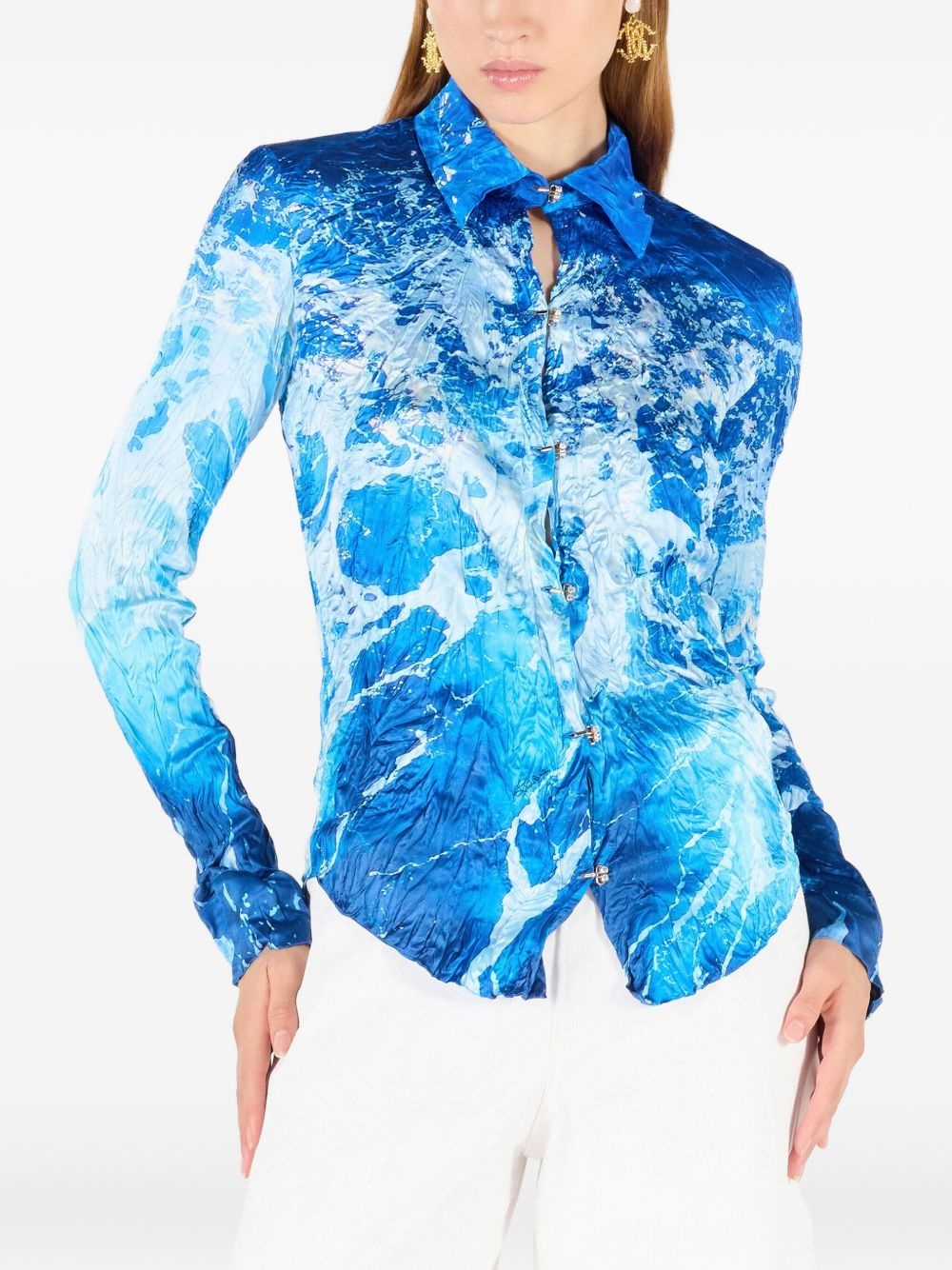 Ocean-print shirt - 3