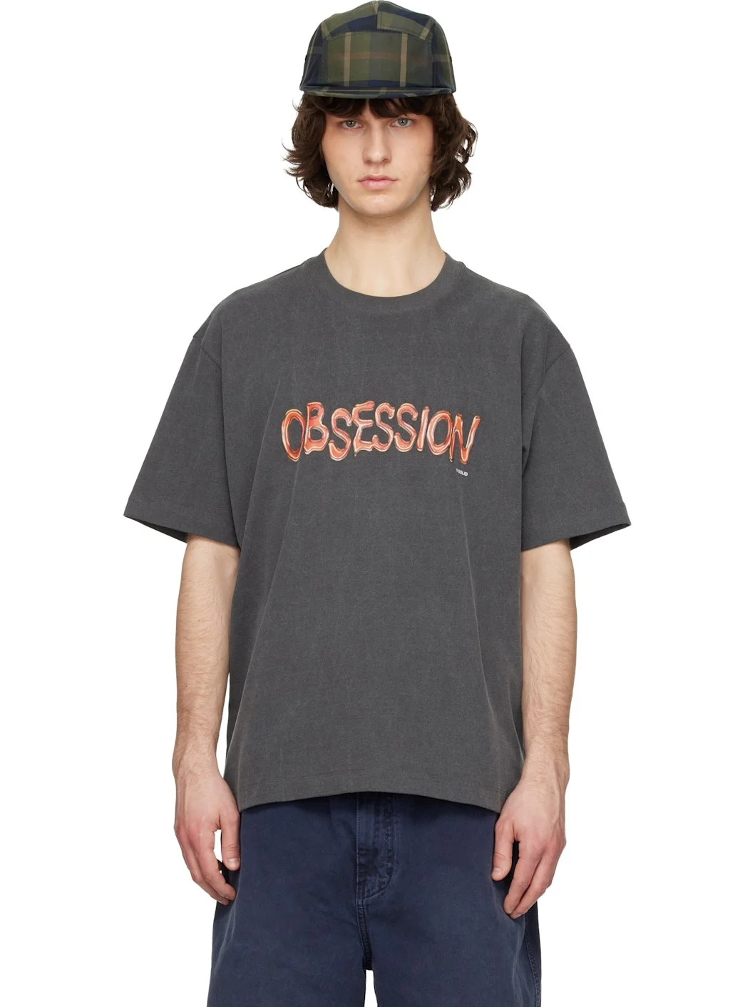 Gray 'Obsession' Short Sleeve T-shirt - 1