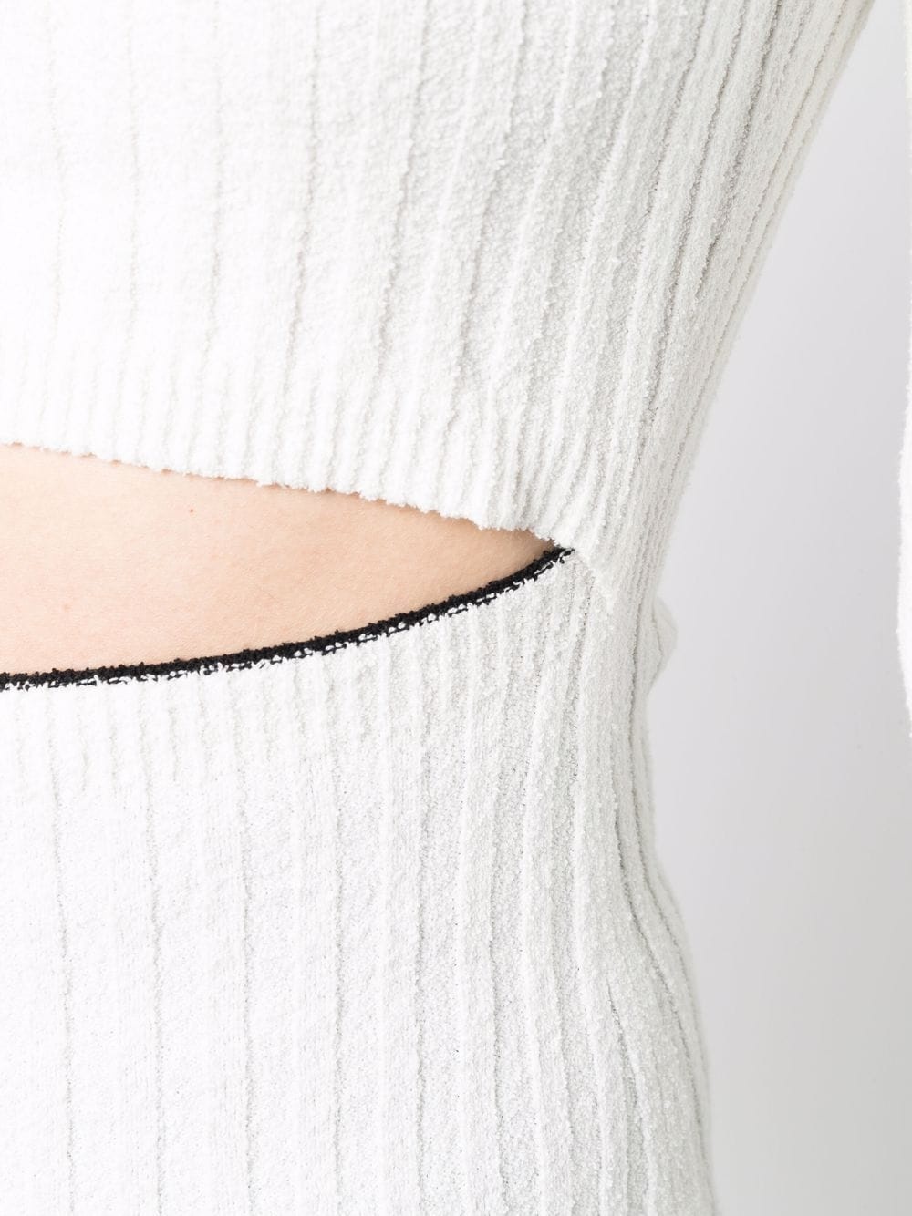 contrast-trim bouclé cardigan - 5