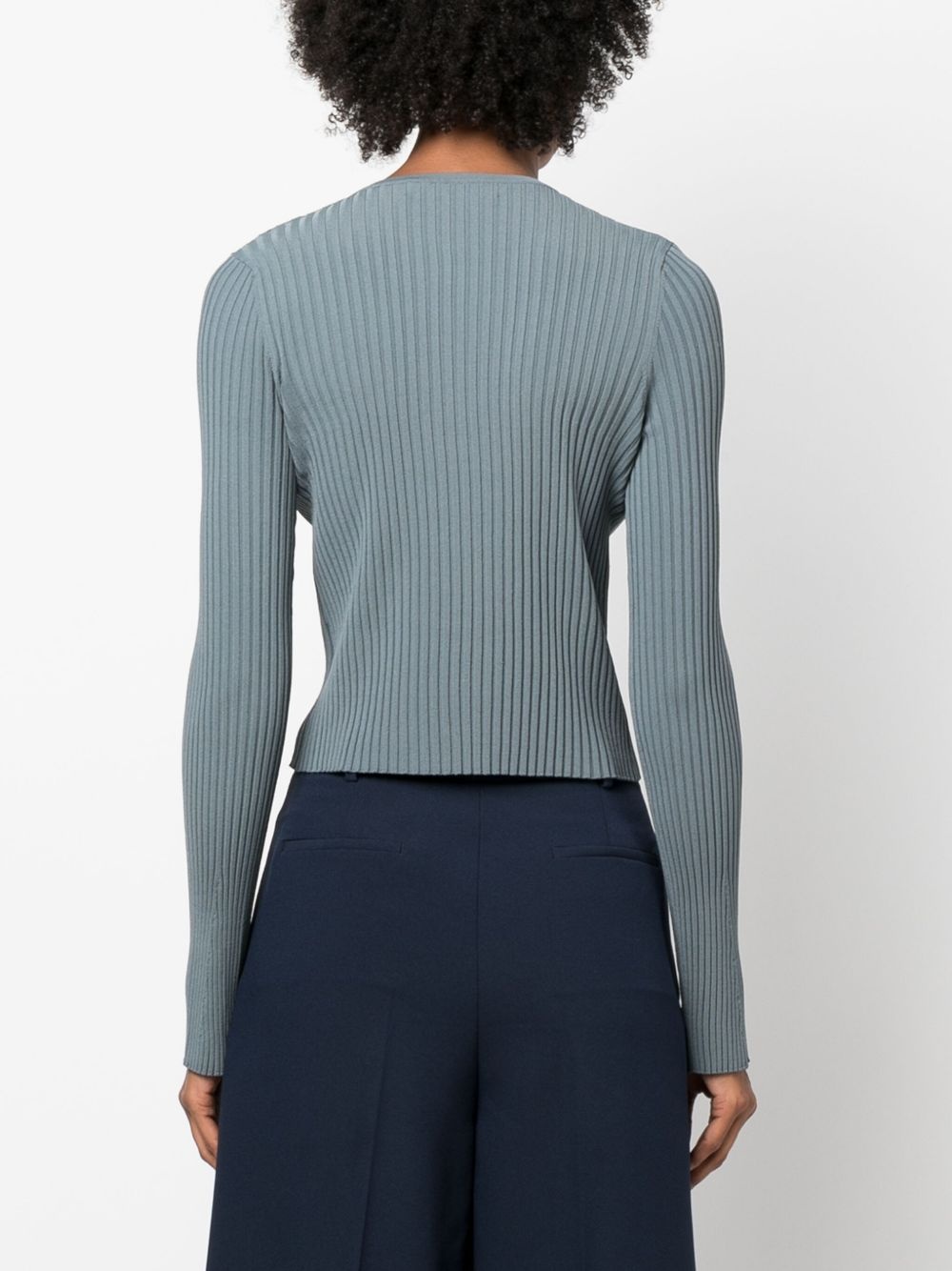 Juno wide-ribbed cardigan - 4