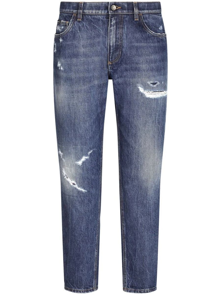 Dolce & Gabbana Straight Jeans With A Worn Effect - 1