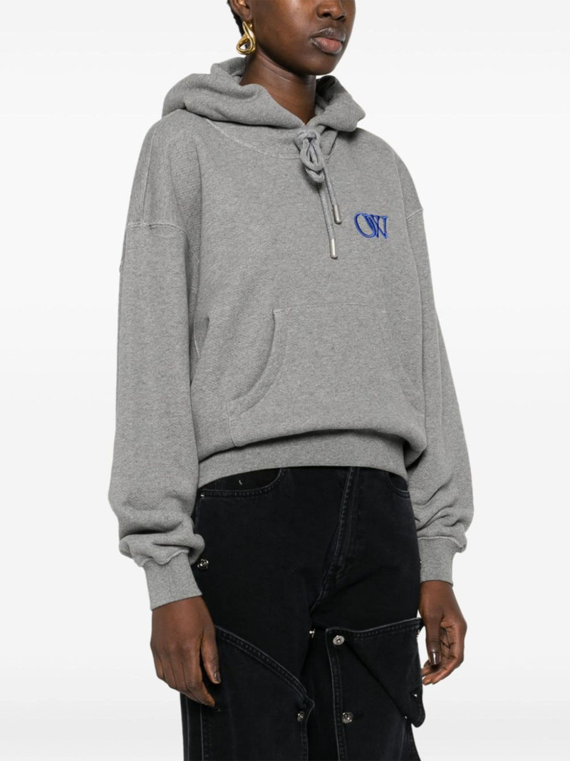 embroidered-logo cotton hoodie 3
