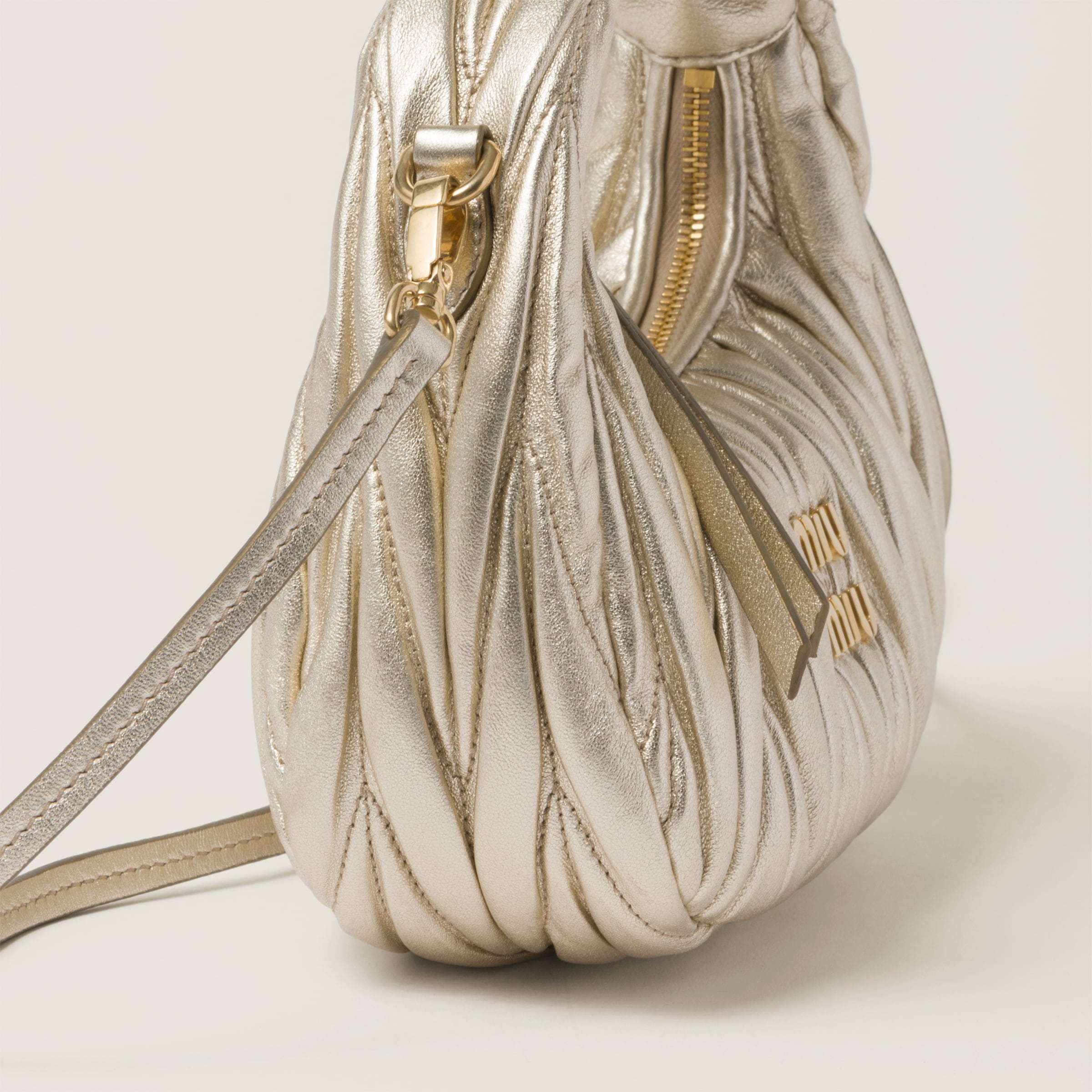 Wander matelassé nappa leather hobo mini-bag - 7