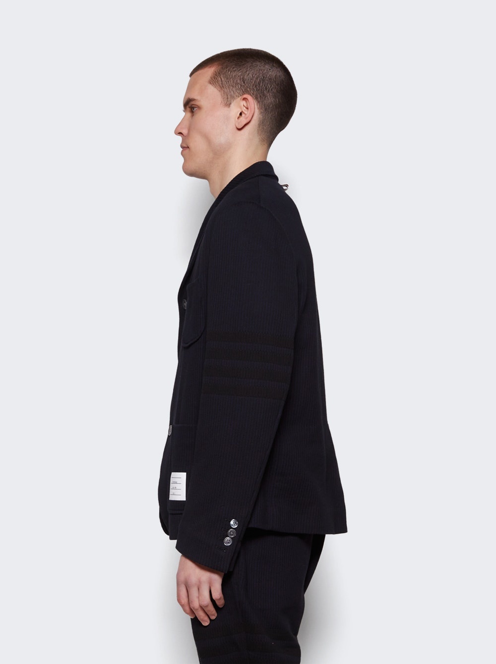 Seersucker Loopback 4-Bar Sack Jacket Navy - 4