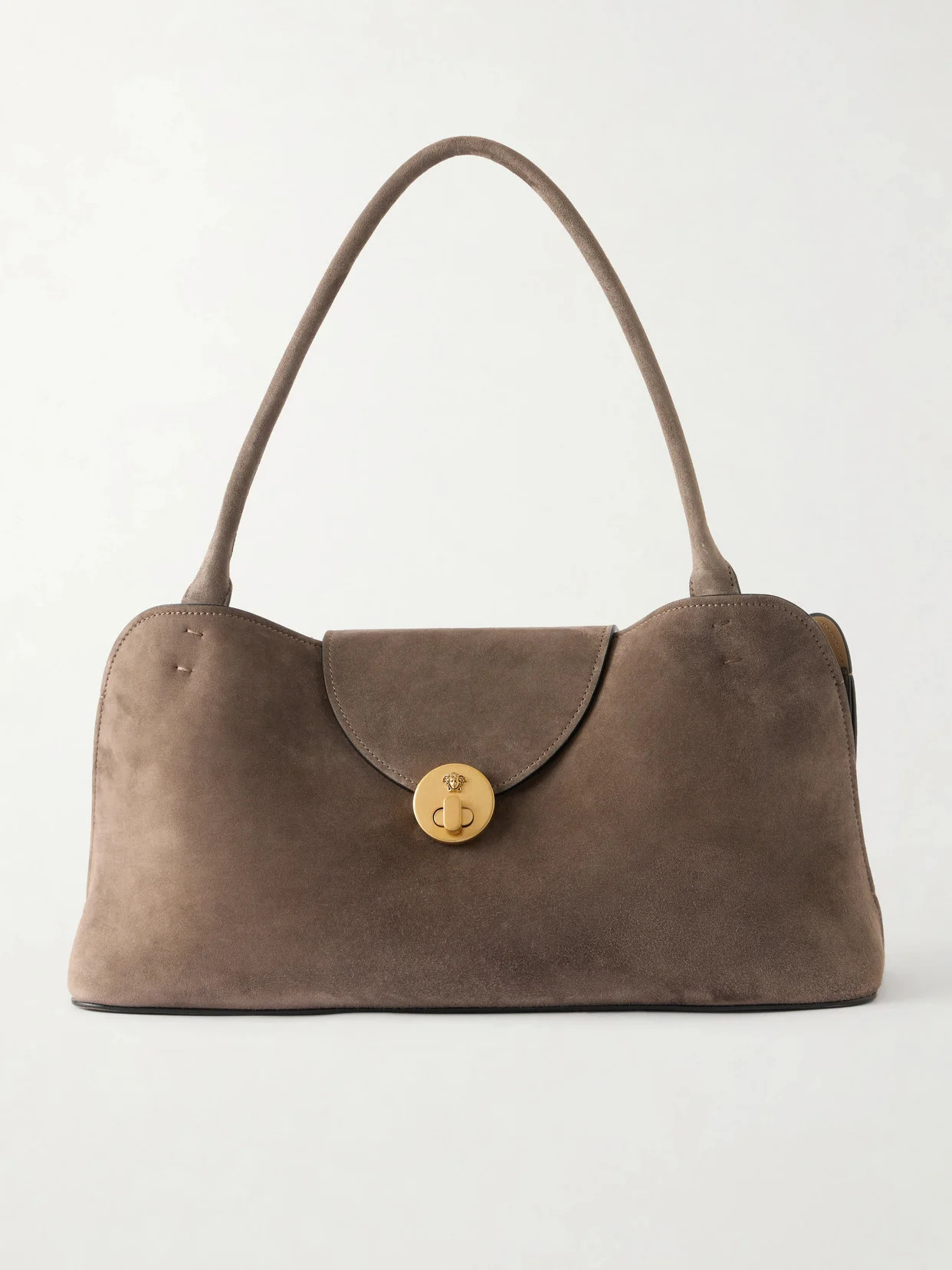 Vivienne Logo-embellished Suede Shoulder Bag - 1