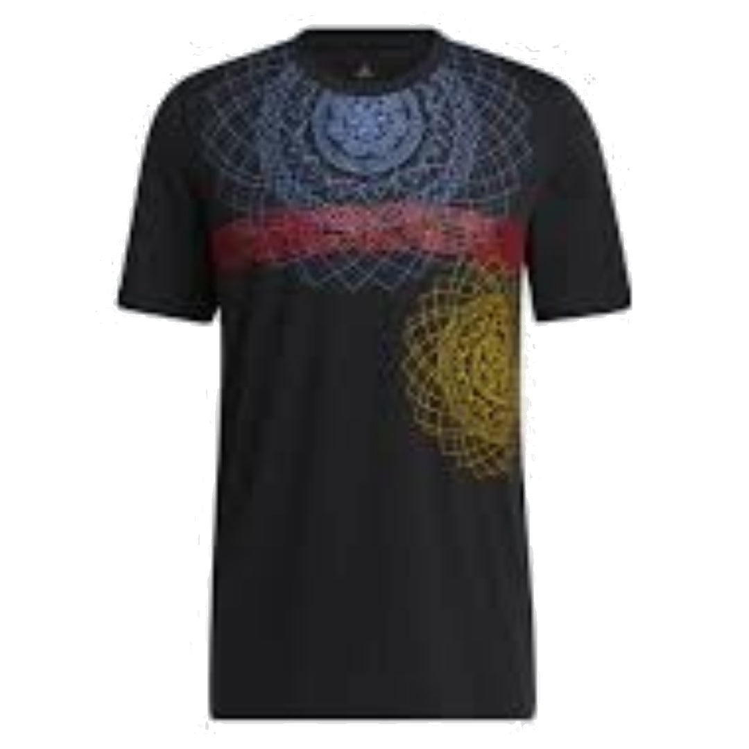 adidas Dame EP GM T-Shirt 'Black Blue Yellow' GR9924 - 1