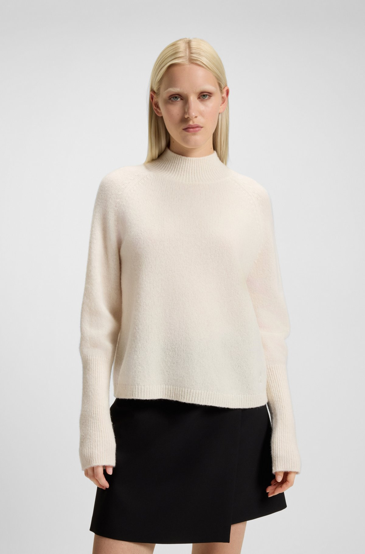 RELAXED-FIT MOCK-NECK SWEATER IN A WOOL BLEND - 2