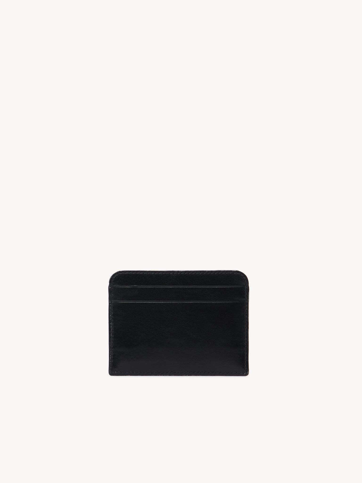 CHLOÉ ICONIC CARD HOLDER IN SHINY LEATHER - 3