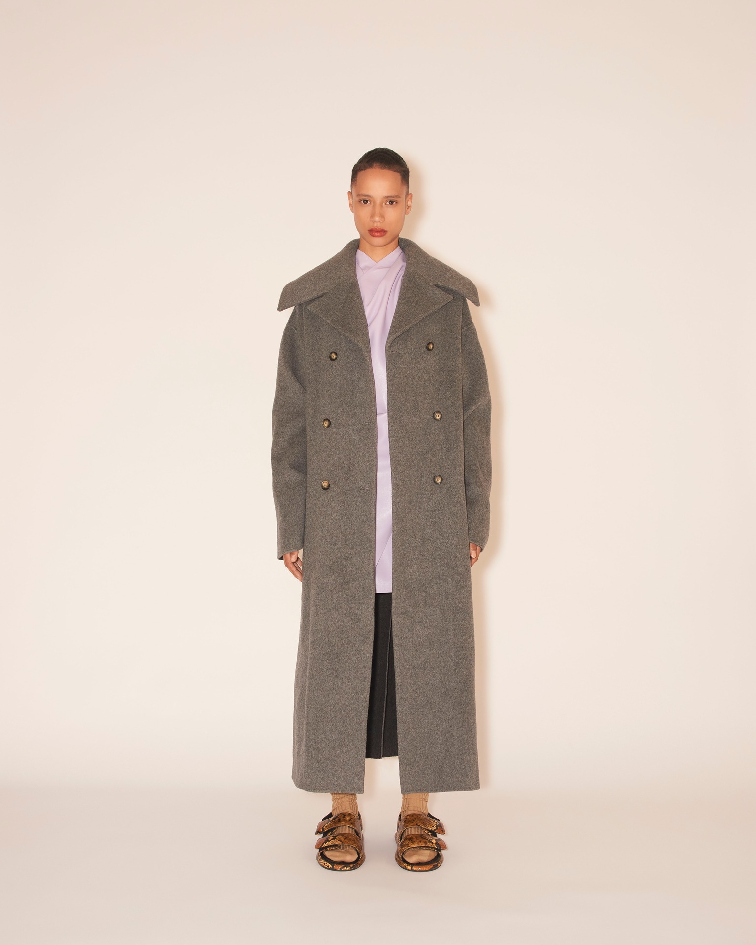 MILMA - Belted coat - Grey/charcoal - 2