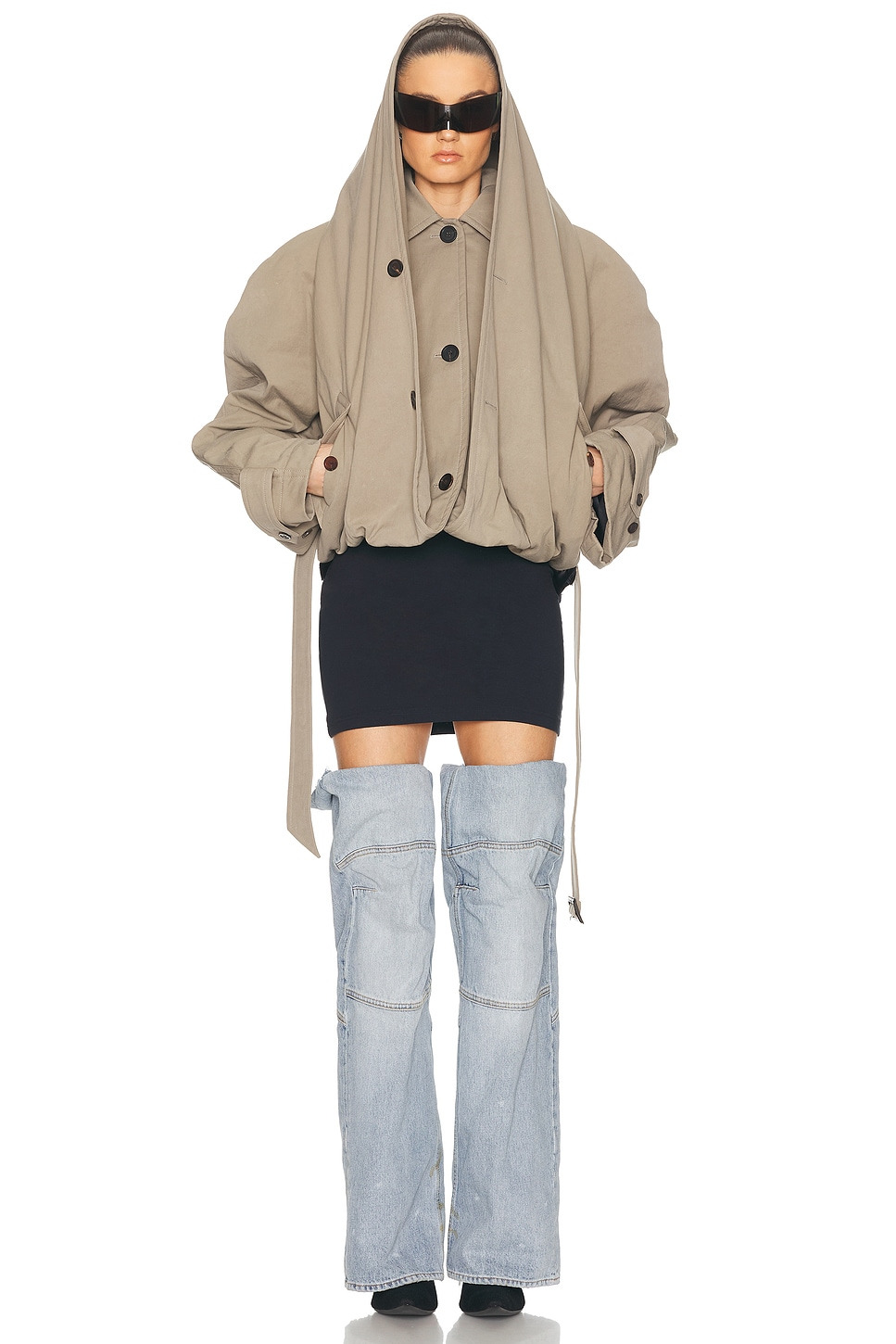 Hooded Trench Coat - 4