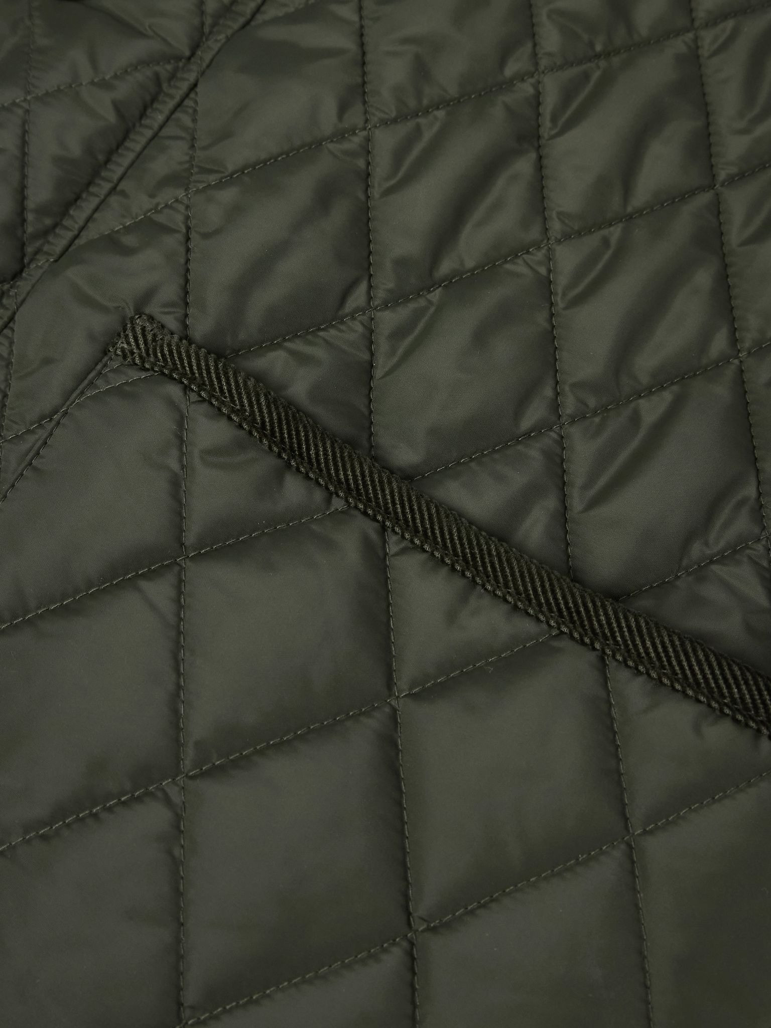 Padded Corduroy-Trimmed Quilted Shell Jacket Green - 6