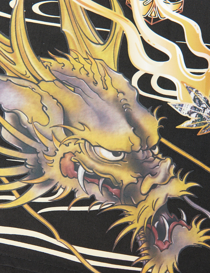 GOLDEN DRAGON AND KAMON PRINT BOXER SHORTS 5