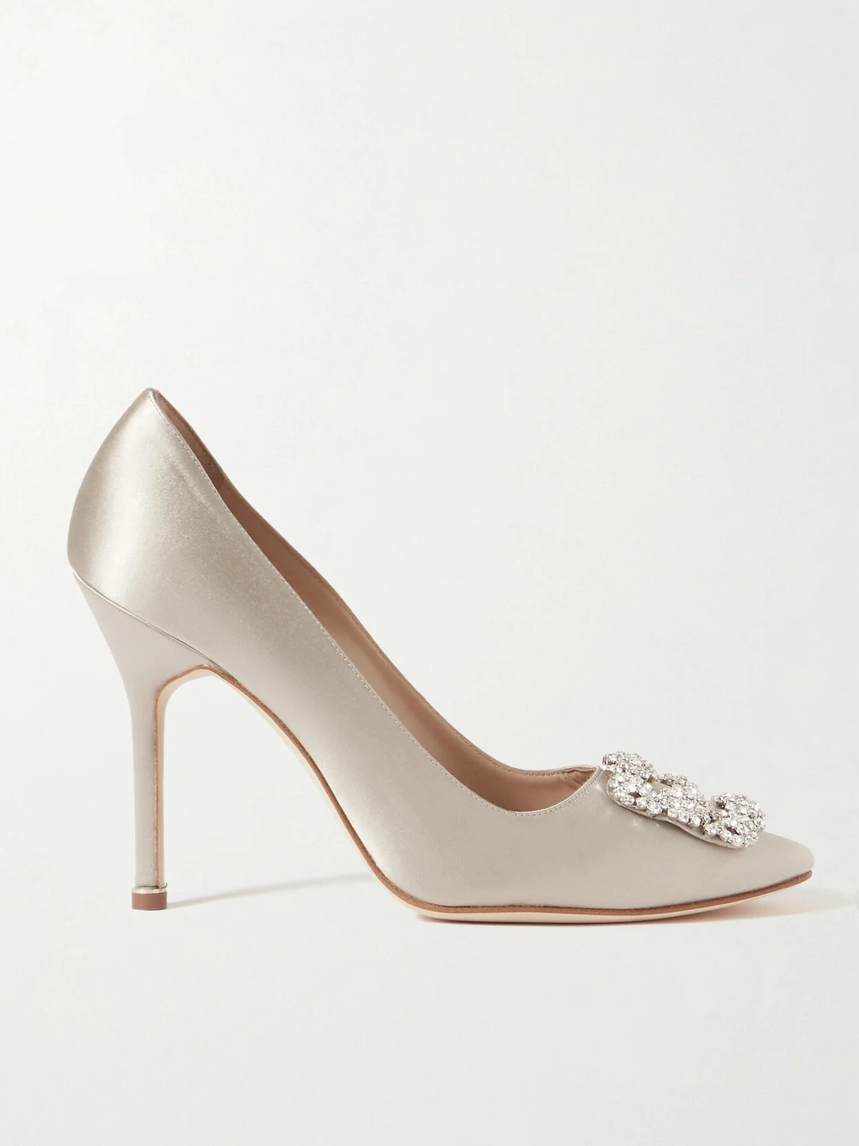 Hangisi 105 Crystal-embellished Satin Pumps - 1