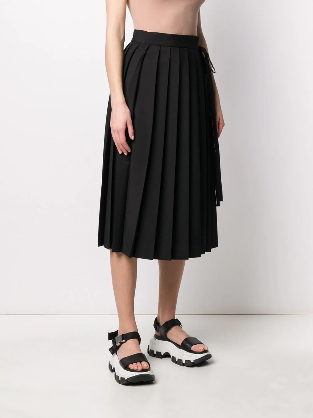 pleated midi skirt - 3