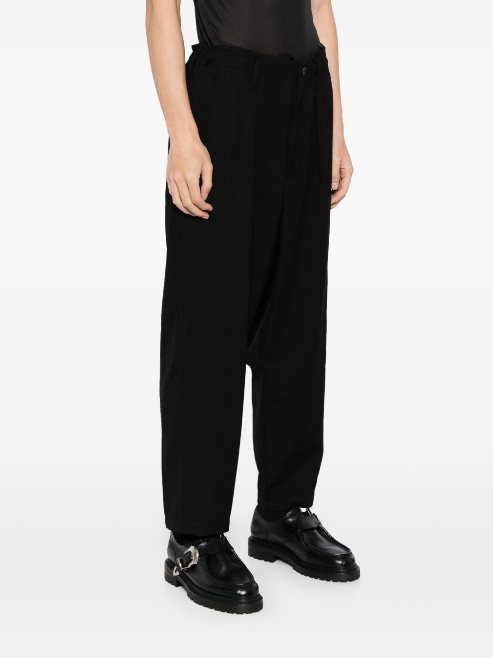 wool tapered trousers - 3