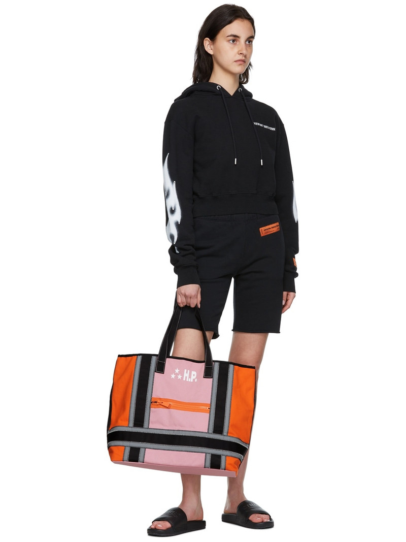 Heron Preston Black Organic Cotton Shorts outlook