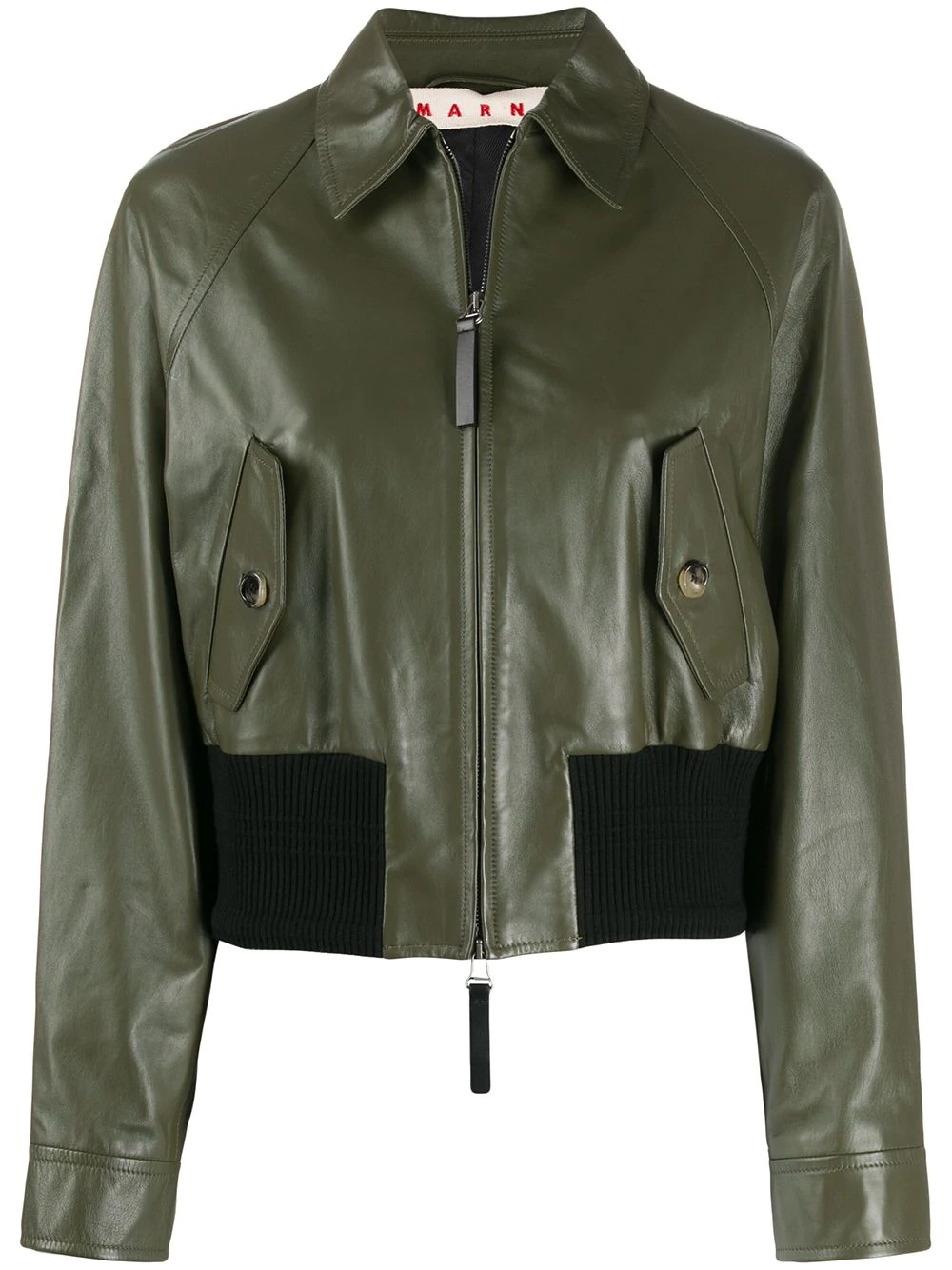 leather bomber jacket - 1