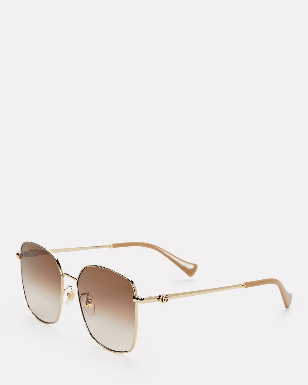 Oversized Square Metal Sunglasses - 2