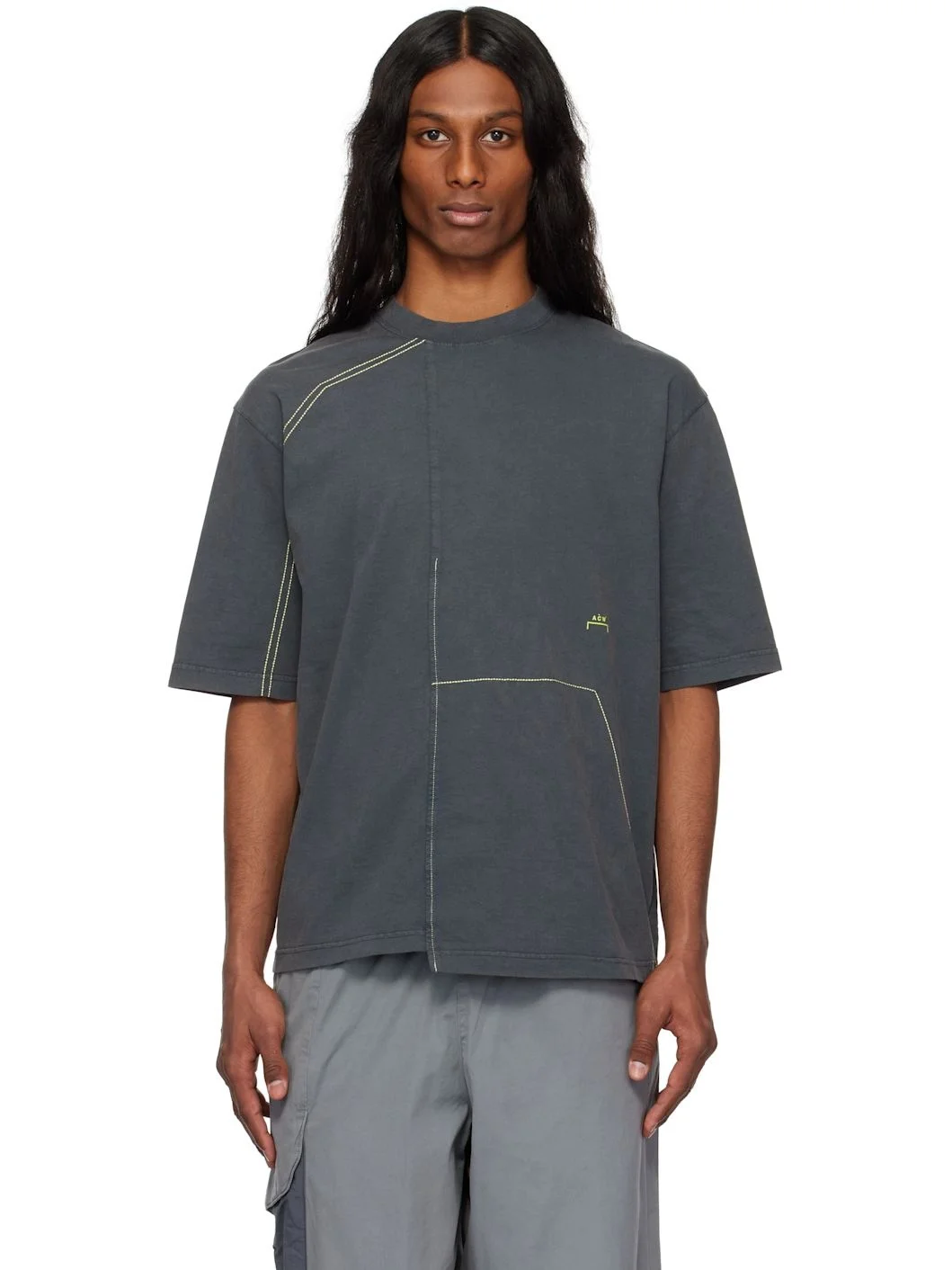 Gray Oblique T-shirt - 1