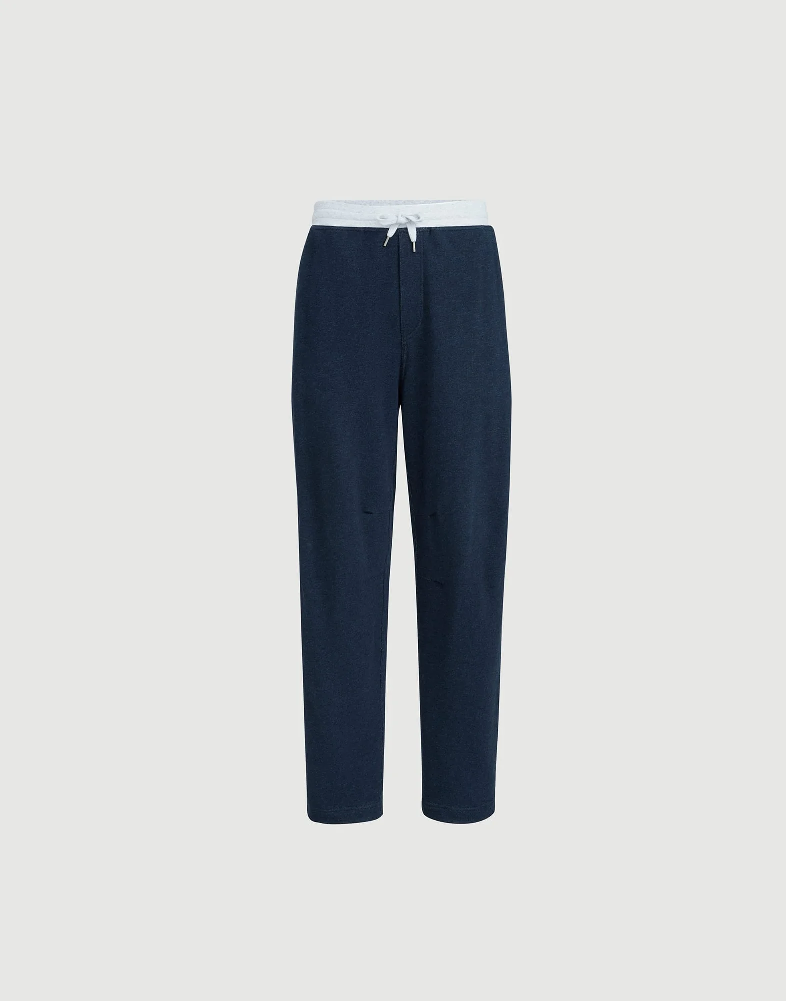 Cotton and linen mélange French terry trousers - 1