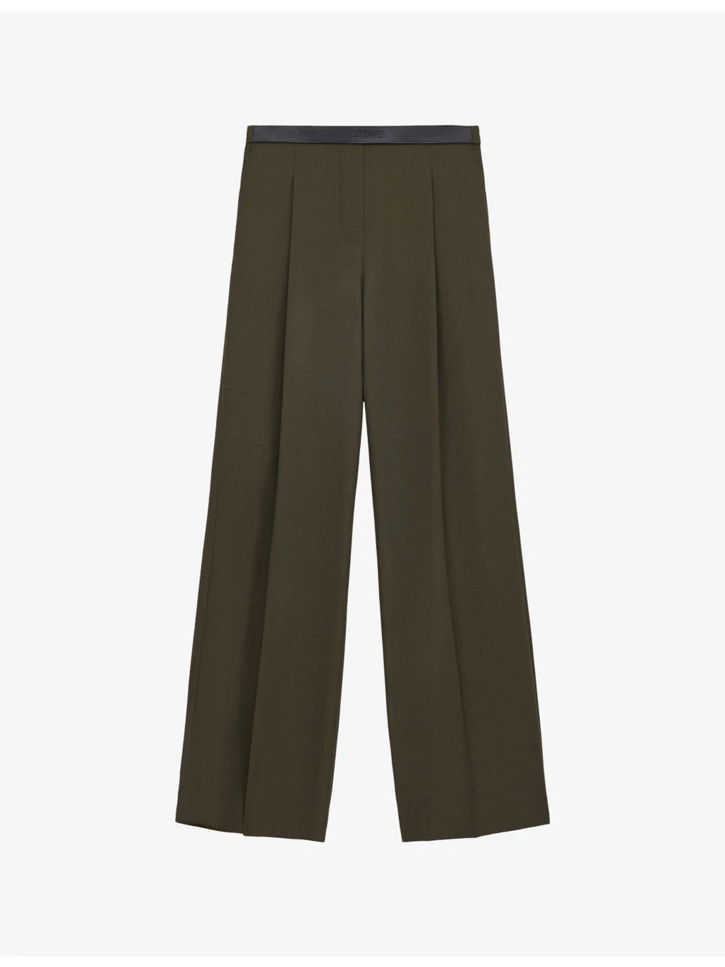 Pleated Straight-Leg Wool Trousers - 1