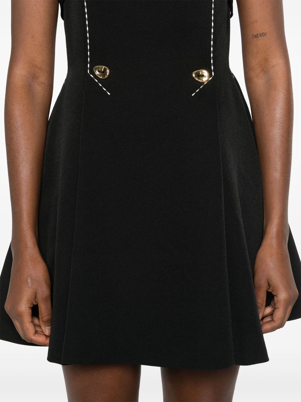 crepe mini dress - 9
