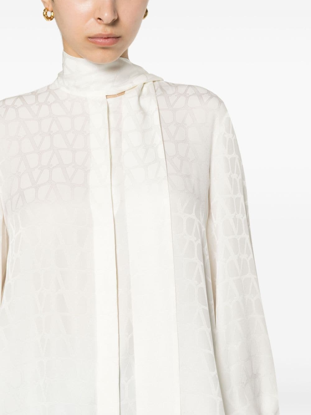 Toile Iconographe-jacquard silk blouse - 5