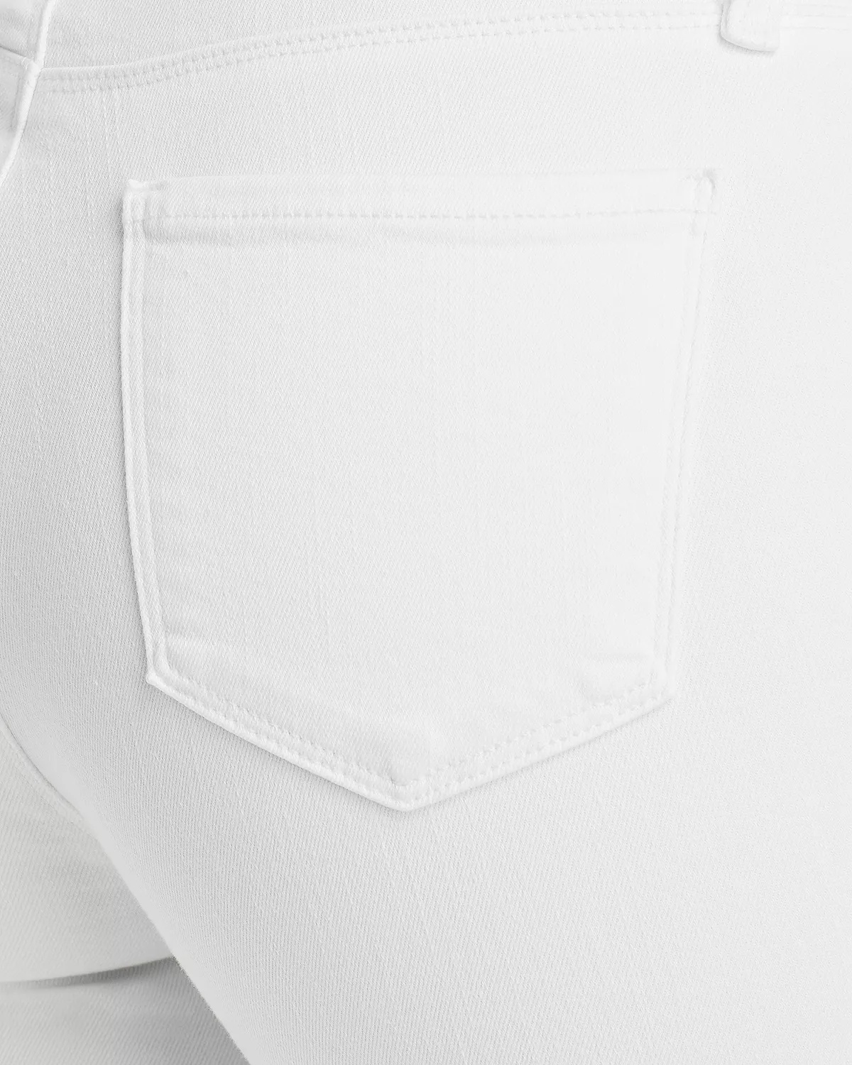 Selma Cotton Stretch High Rise Bootcut Jeans in Blanc - 4