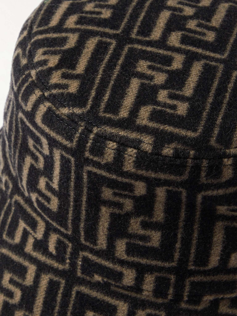 Logo-Jacquard Wool and Silk-Blend Felt Bucket Hat 4