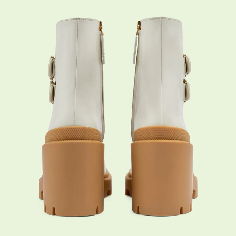GUCCI Women's GG ankle boot with buckles outlook