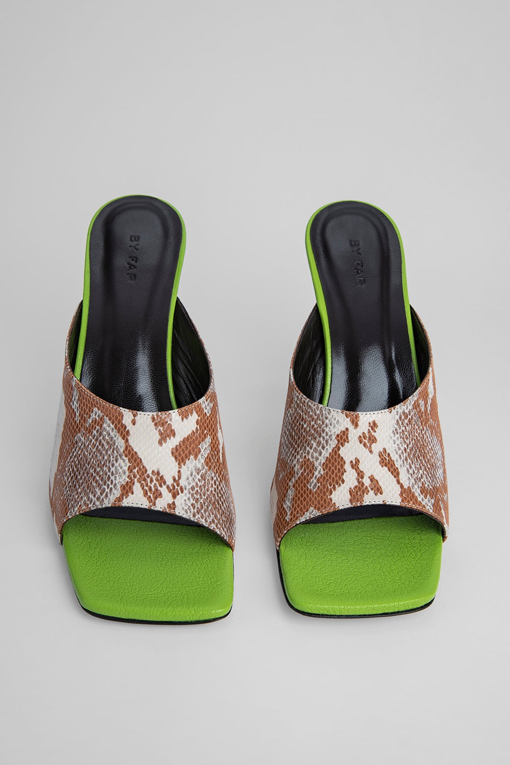 Zaya Almond Snake Print Leather - 8