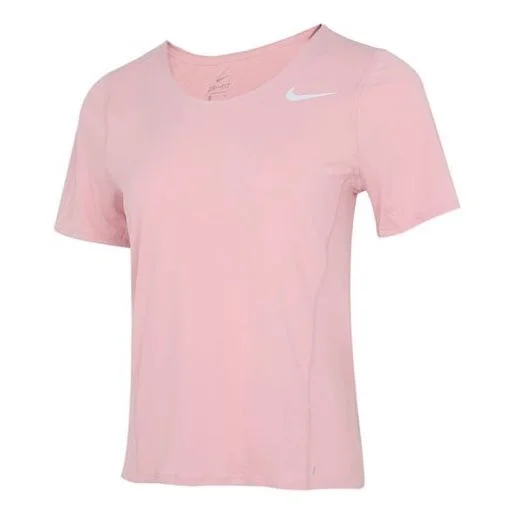 (WMNS) 나이키 드라마 교육 스포츠 빠른 건조한 짧은 소매 분홍색 t-셔츠 CJ9445-630 - 1