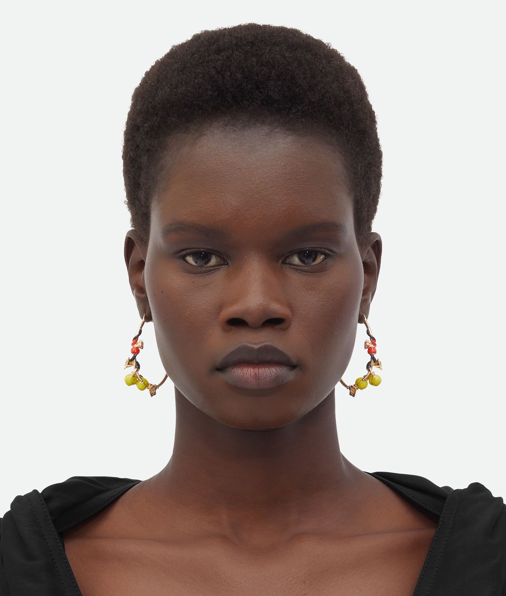 Flower Hoop Earrings - 2
