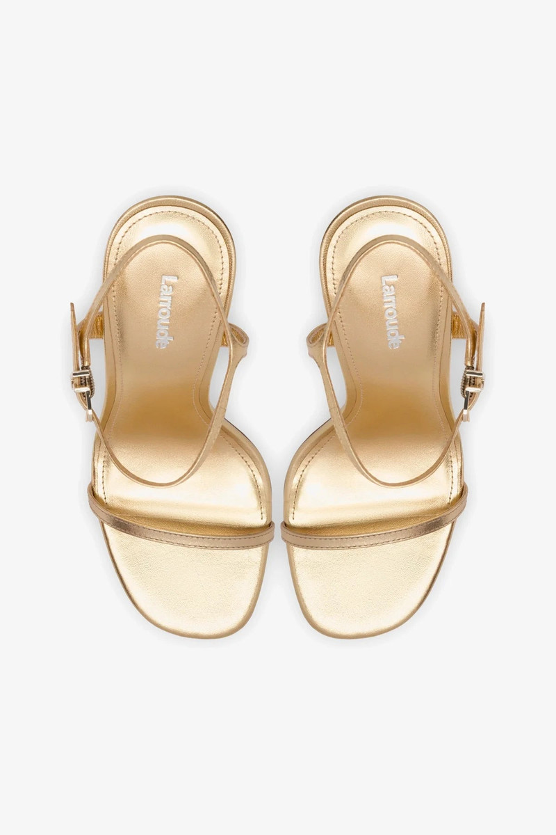 Venus Sandal In Gold Metallic Leather 3