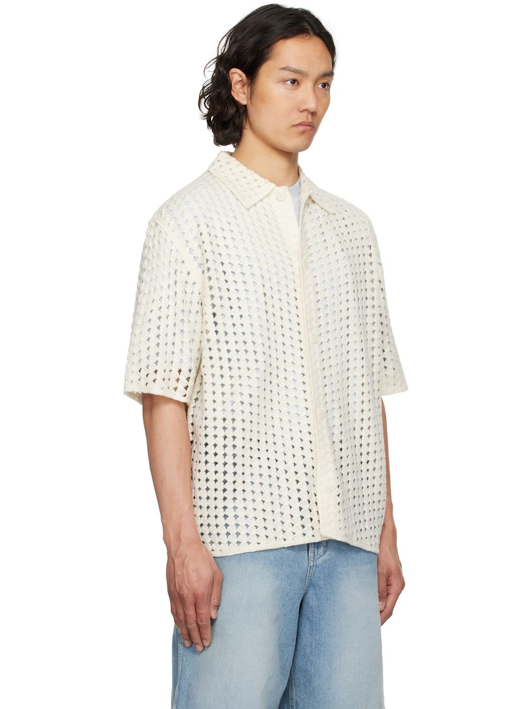 Off-White Pointelle Shirt - 2