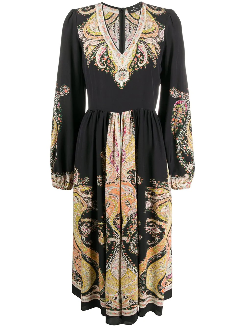 paisley print dress - 1