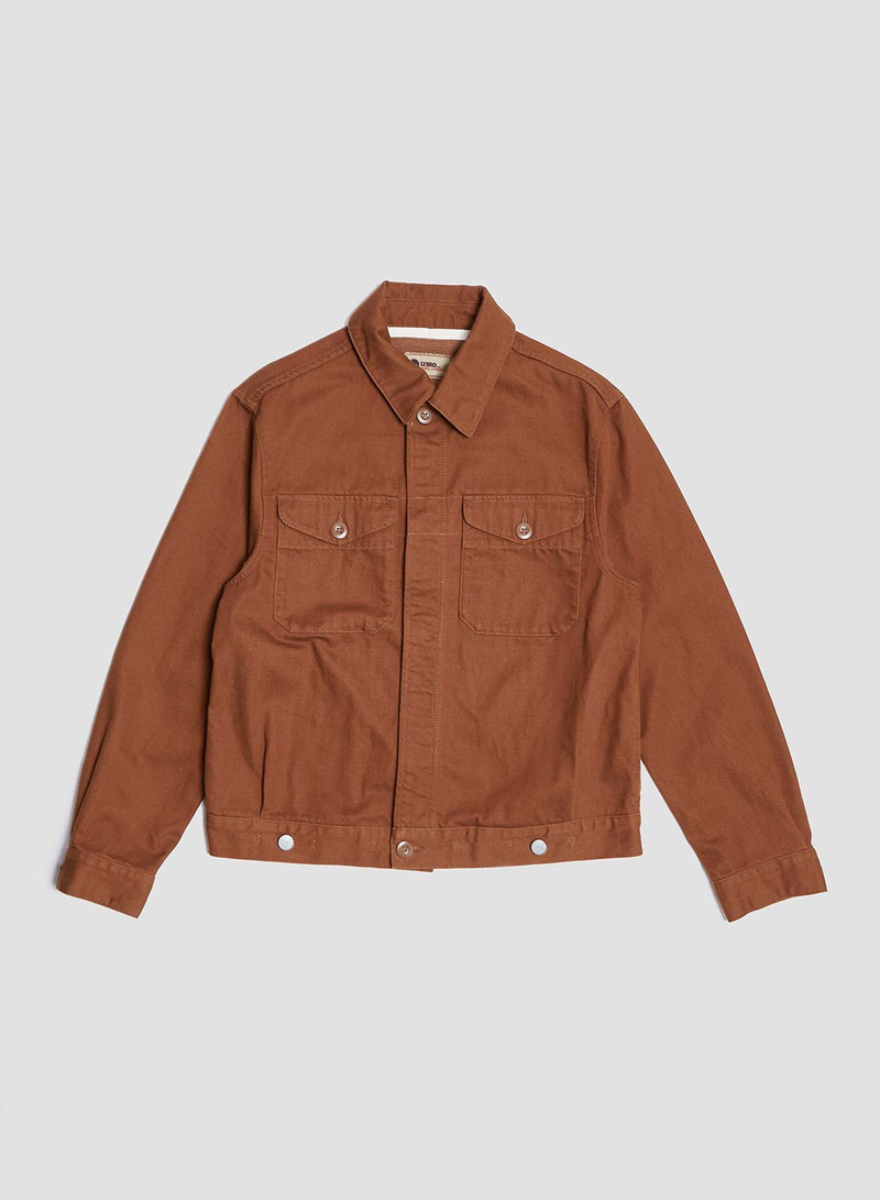 Short Jacket Heavy Cotton in Brown 1