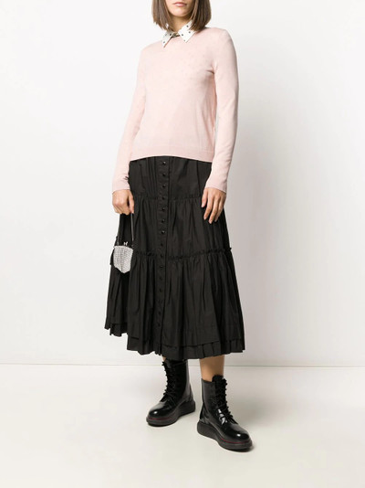 REDValentino contrasting collar crew neck jumper outlook