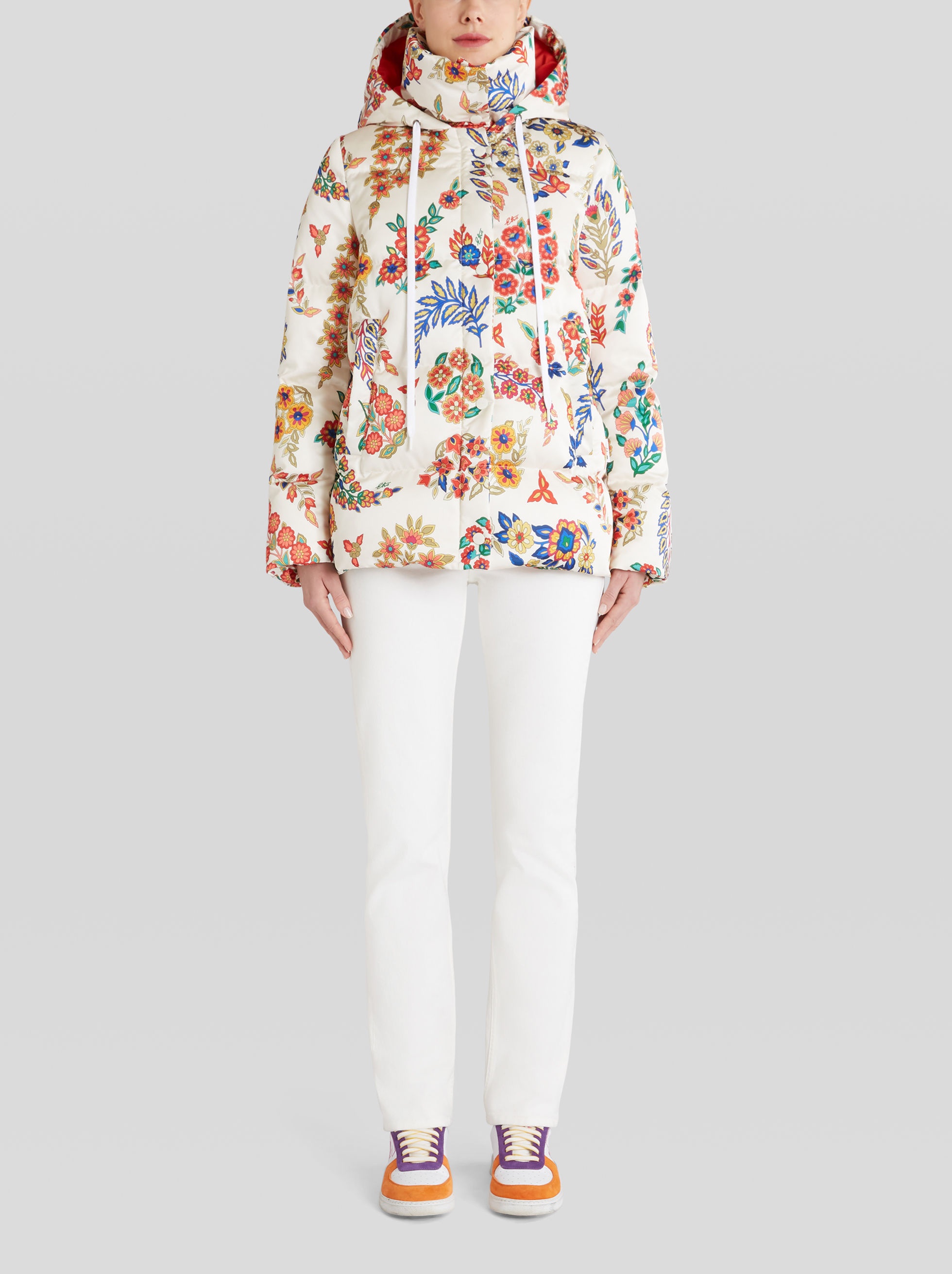FLORAL PAISLEY QUILTED DOWN JACKET - 3