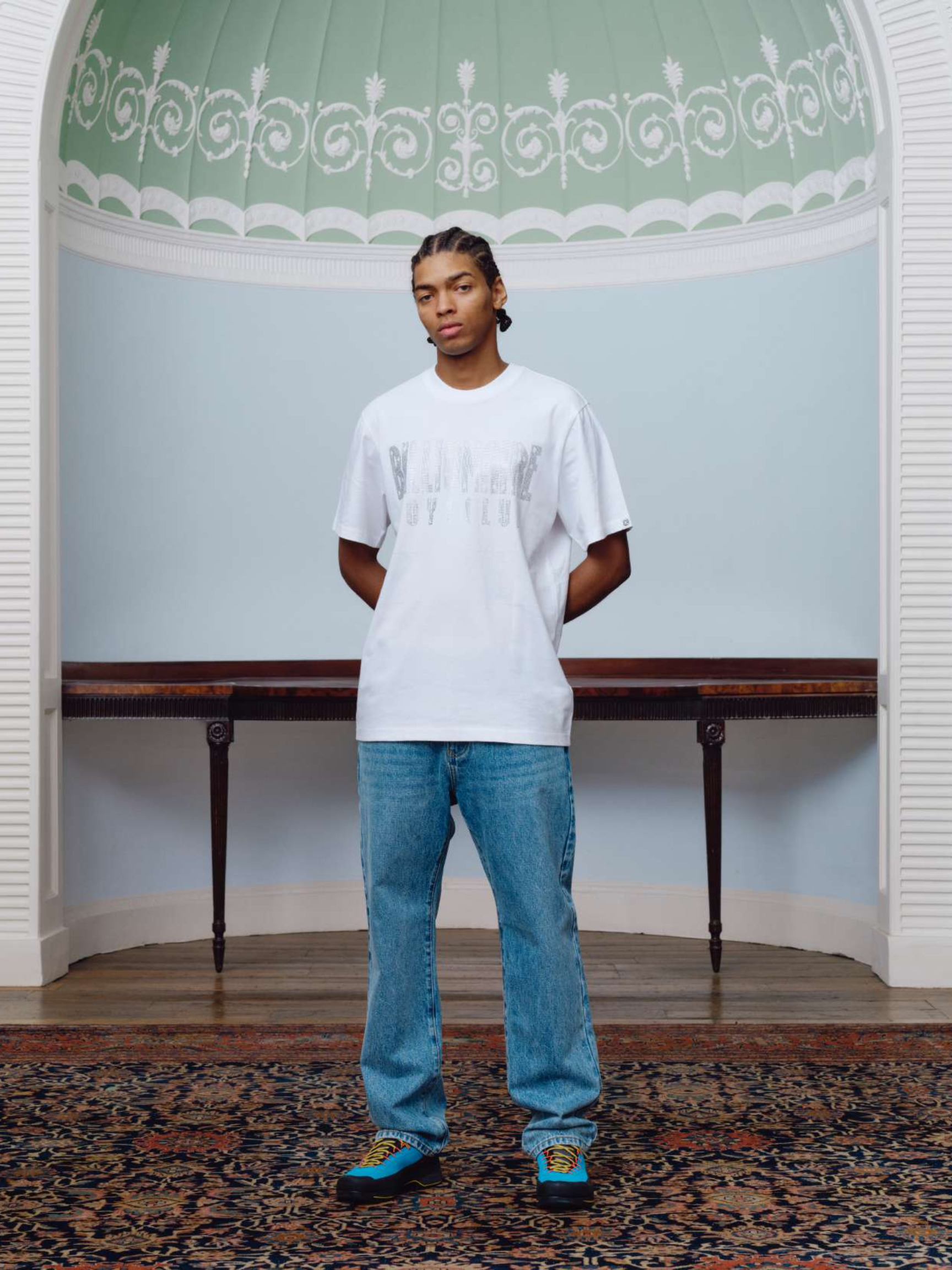 RHINESTONE STRAIGHT LOGO T-SHIRT - 4