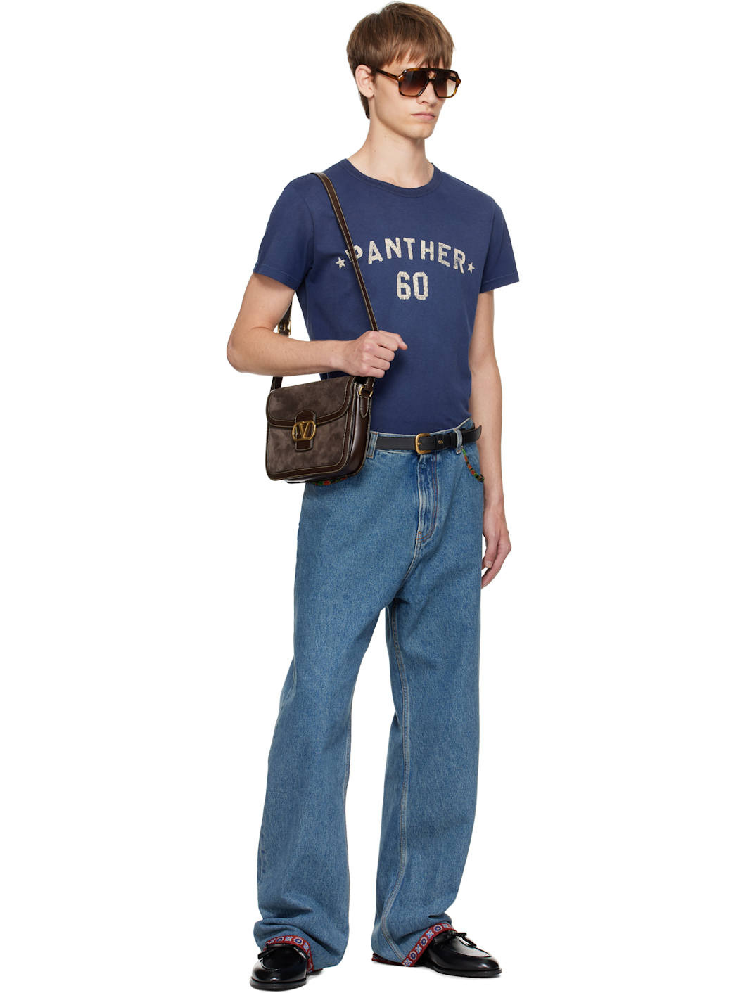 Navy 'Chez Valentino' T-shirt - 5